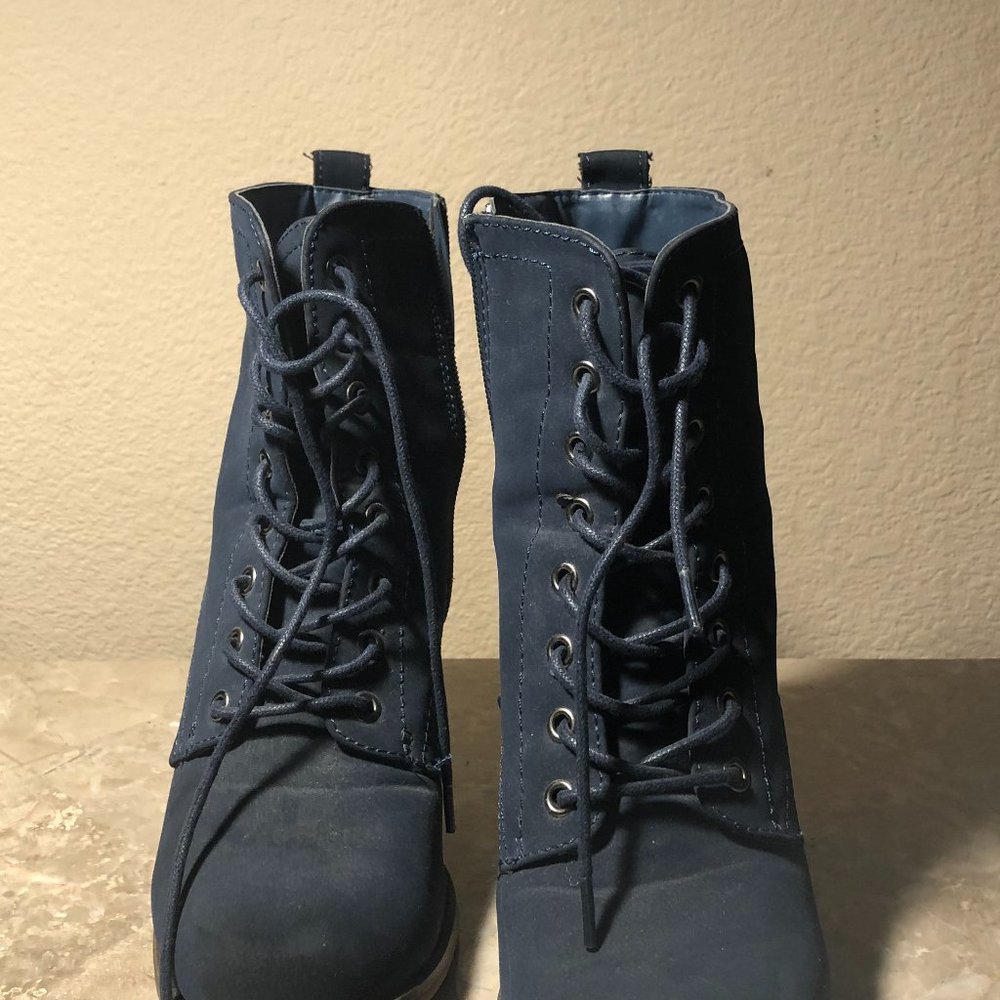 Blue Heeled Boot - Picture 2 of 5